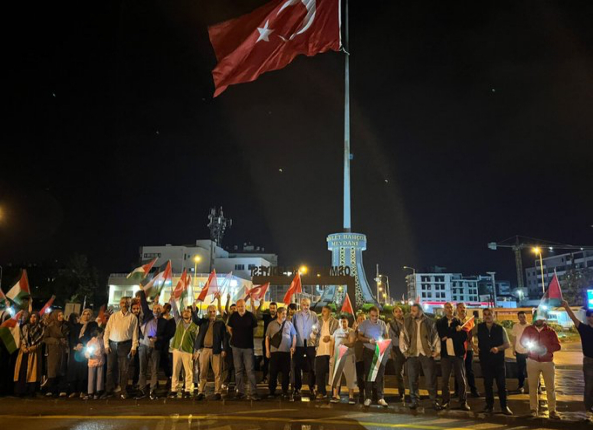 Osmaniye’de Sumud Filosu’na Saldırı Protestosu